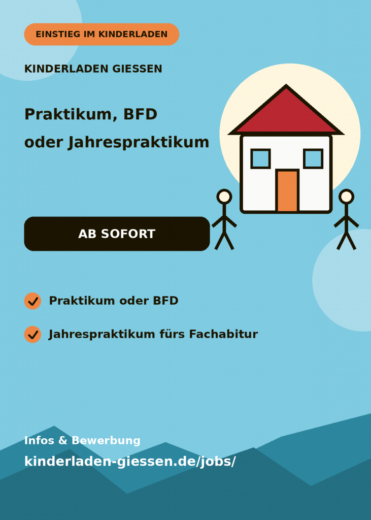 Stellenanzeige für Praktikum, BFD oder Jahrespraktikum – Einstieg ab sofort